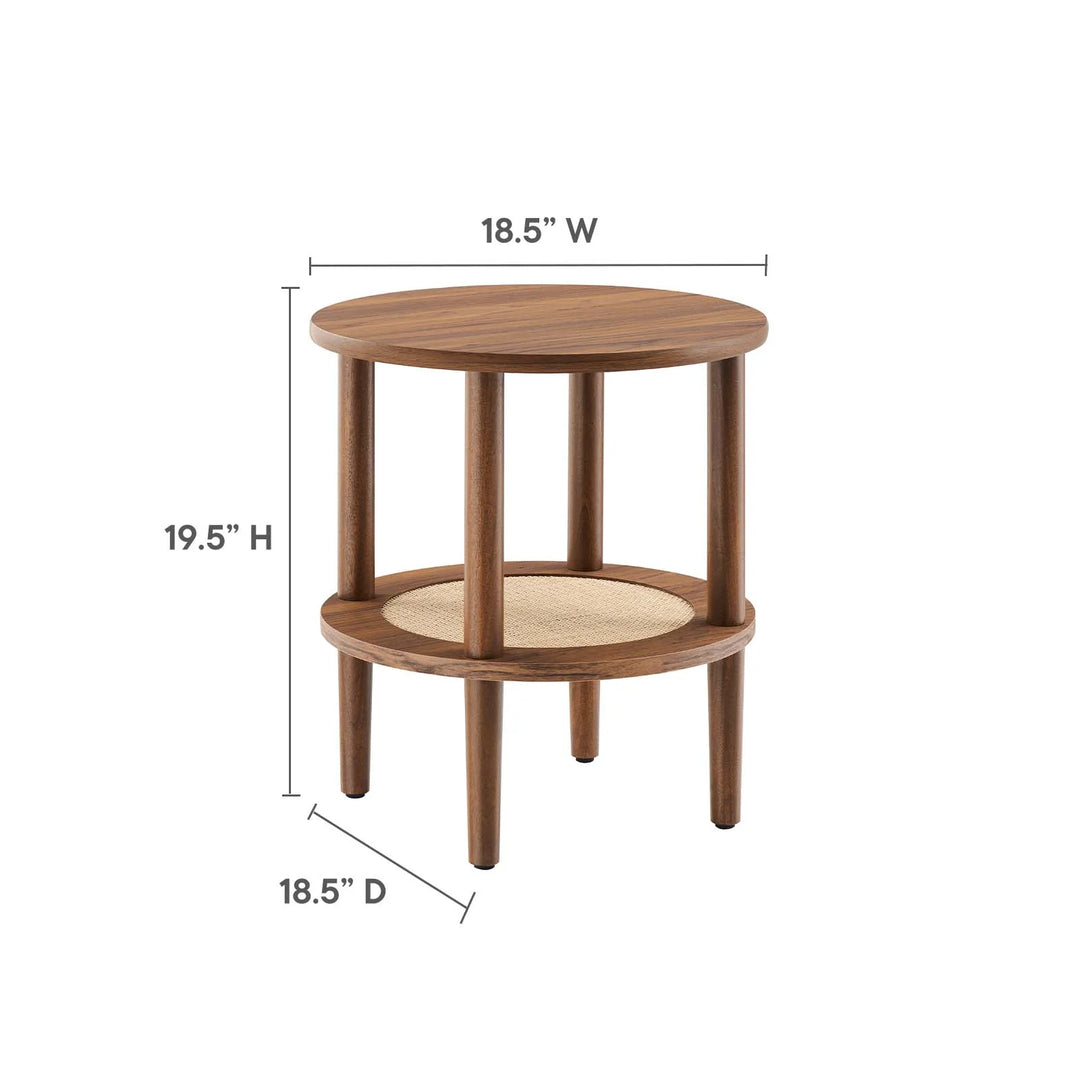 Ruso Round End Table Walnut