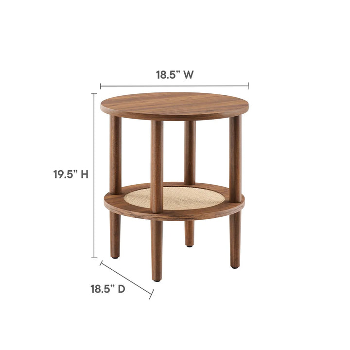 Ruso Round End Table Walnut