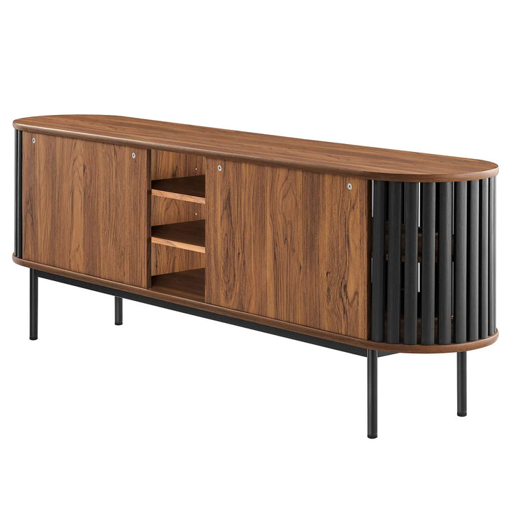 Bayla 71" Tv Stand Walnut Black