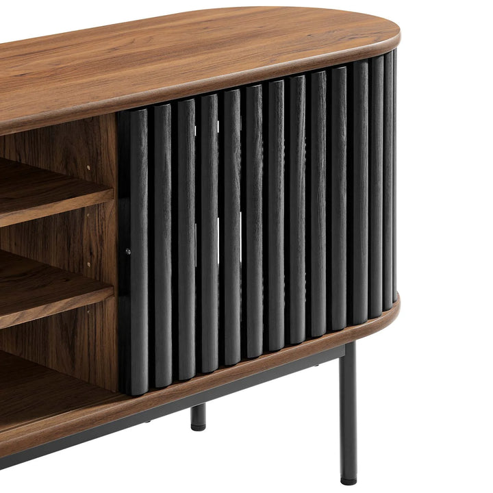 Bayla 71" Tv Stand Walnut Black