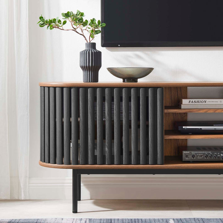 Bayla 71" Tv Stand Walnut Black