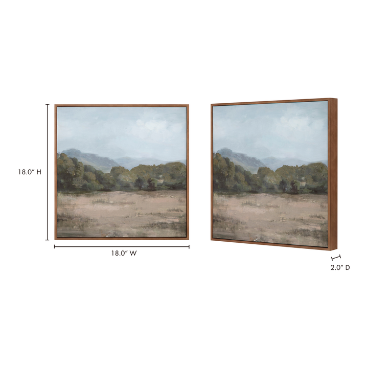 Nature's Whisper: Framed Rustic Landscape Art