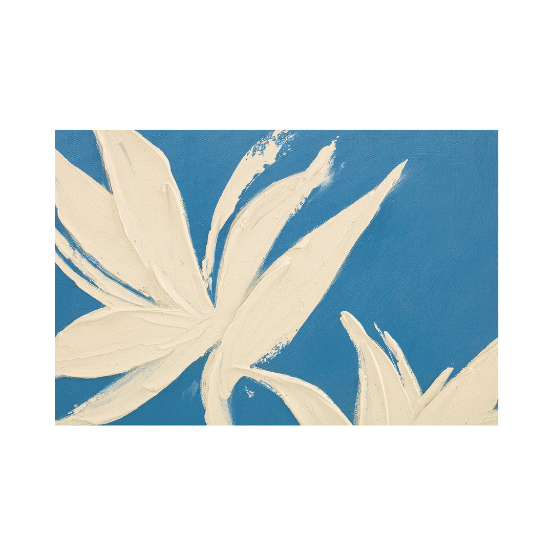 Tropical Elegance: Blue Bird of Paradise Framed Art