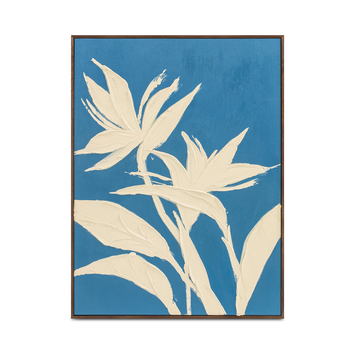 Tropical Elegance: Blue Bird of Paradise Framed Art