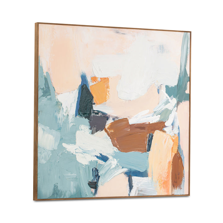 Sunset Embrace: A Vibrant Abstract Canvas