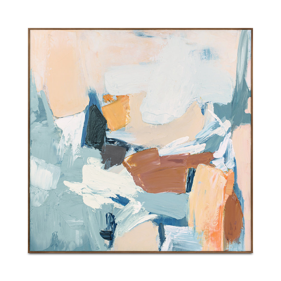 Sunset Embrace: A Vibrant Abstract Canvas