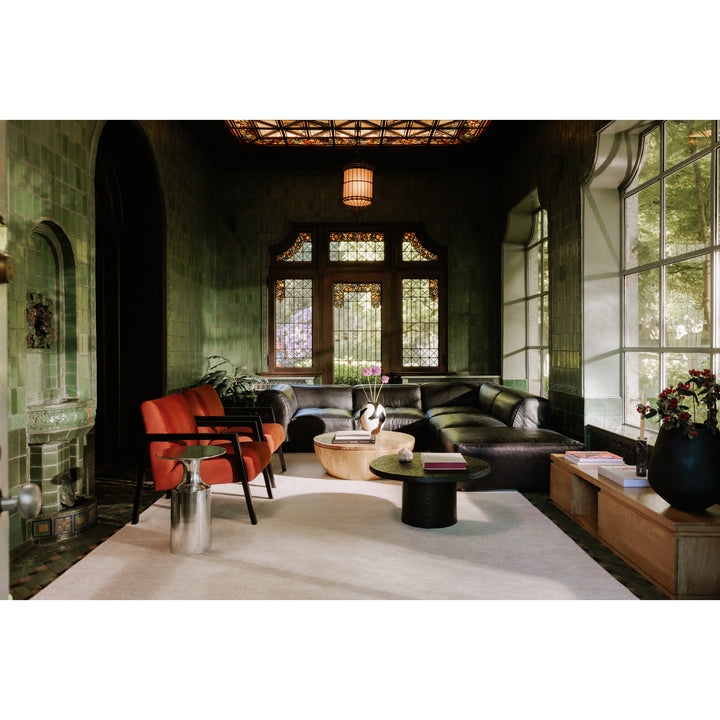 Modern Living Corner Chair with Rounded Silhouette