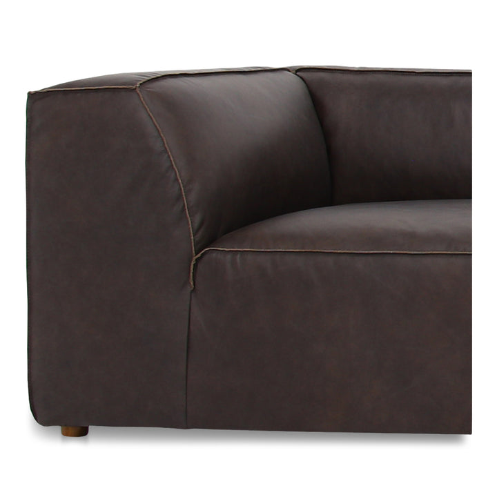 Modern Comfort Collage: Customizable Leather Sectional