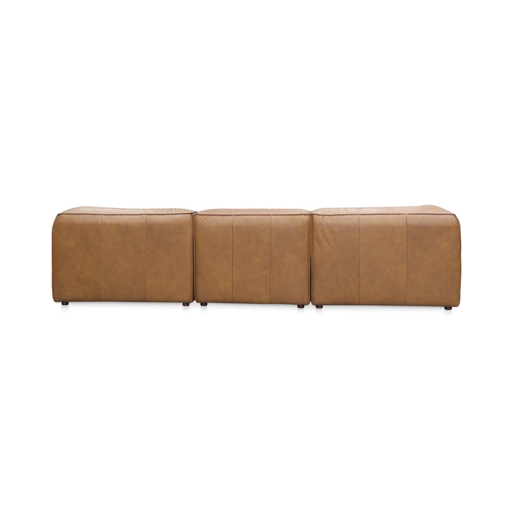 Modern Comfort Collage: Customizable Leather Sectional
