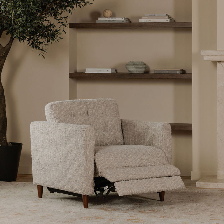 Sophisticated Bouclé Power Motion Recliner