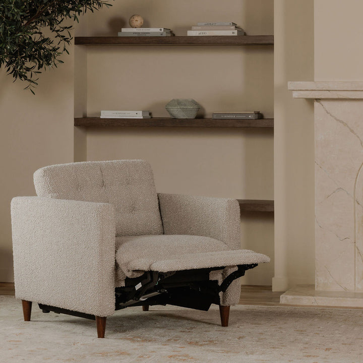 Sophisticated Bouclé Power Motion Recliner