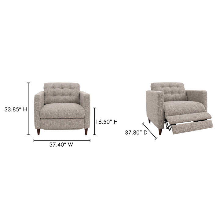 Sophisticated Bouclé Power Motion Recliner
