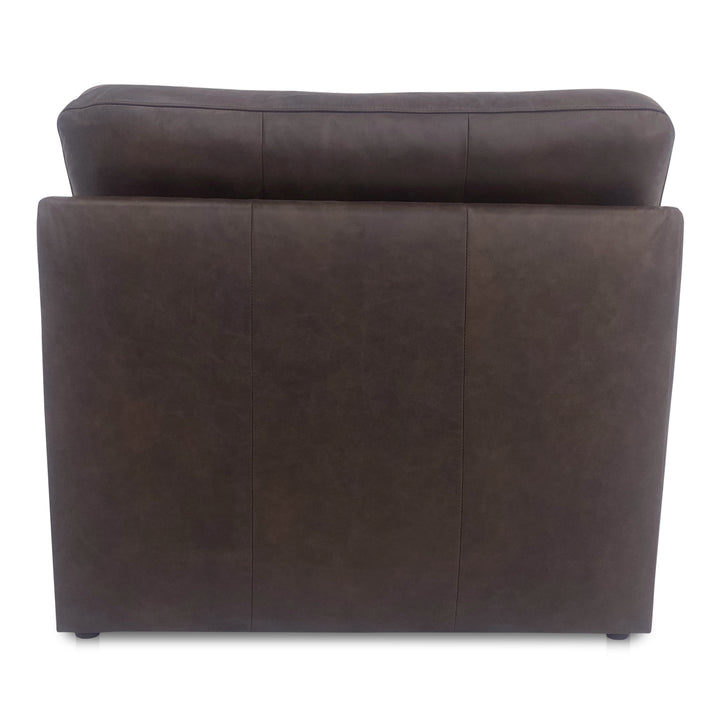 Crafted Leather Tufted Modular Lounge Chair