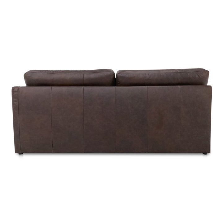 Elegant Espresso Sloped Arm Sofa - Luxurious Leather Modular Seating