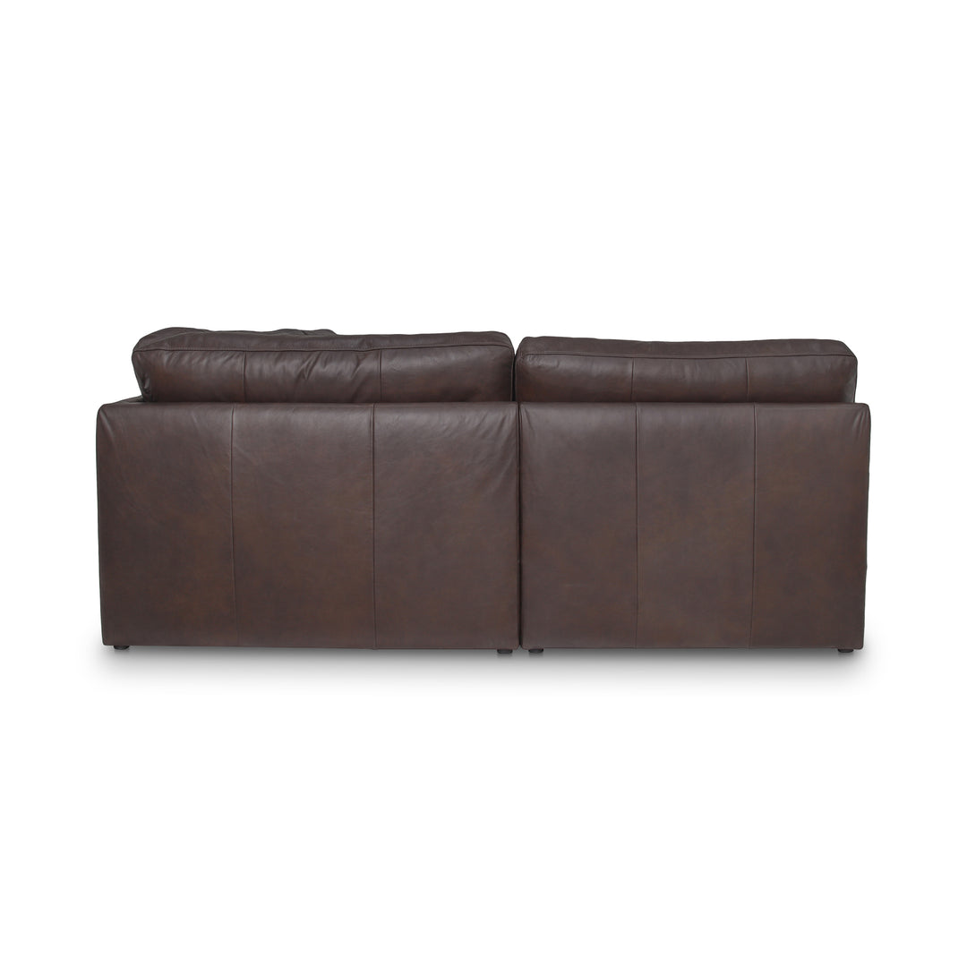 Modern Elegance U-Shaped Leather Sectional with Sloped Arms