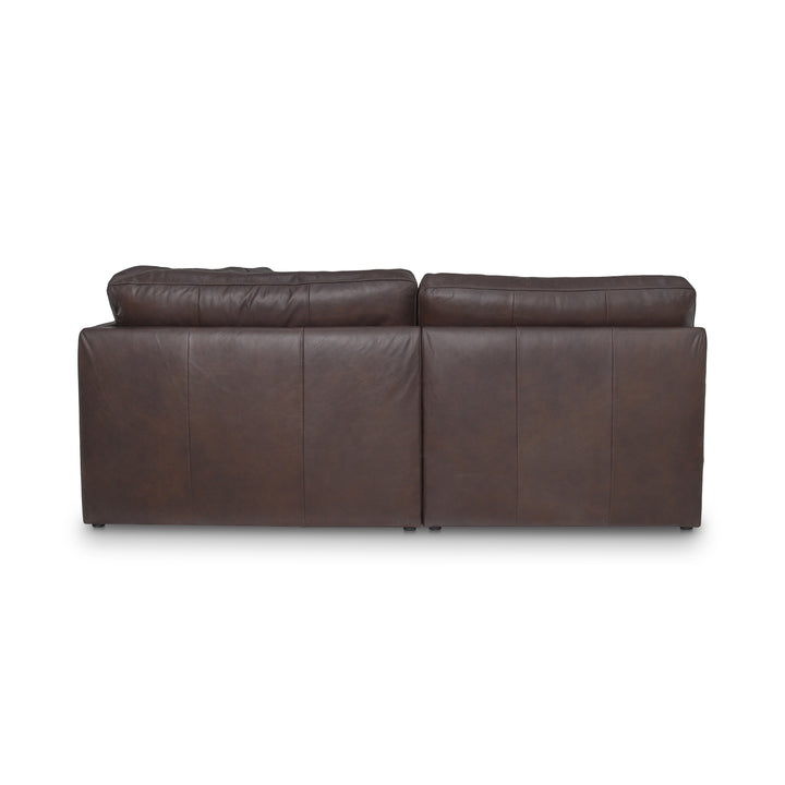 Modern Elegance U-Shaped Leather Sectional with Sloped Arms