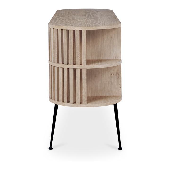 Vintage Charm Oak Sideboard with Adjustable Shelves