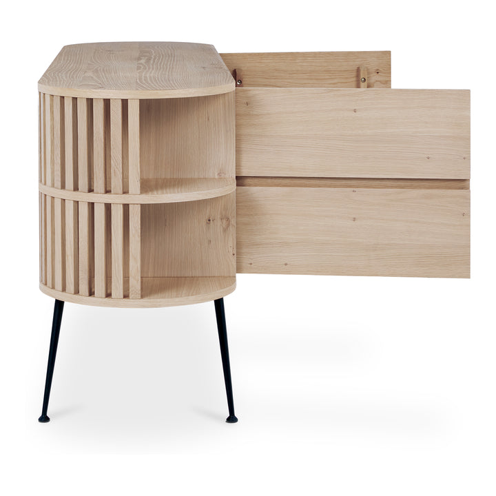 Vintage Charm Oak Sideboard with Adjustable Shelves