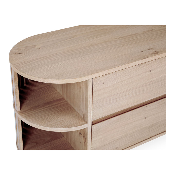 Vintage Charm Oak Sideboard with Adjustable Shelves