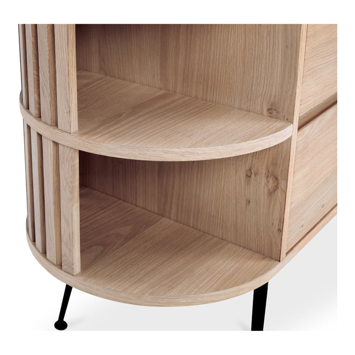 Vintage Charm Oak Sideboard with Adjustable Shelves