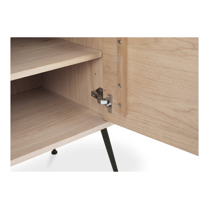 Vintage Charm Oak Sideboard with Adjustable Shelves