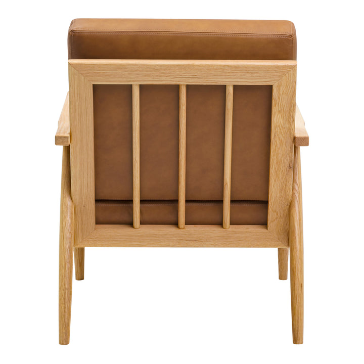 Modern Solid Oak Wood Rounded-Edge Lounger