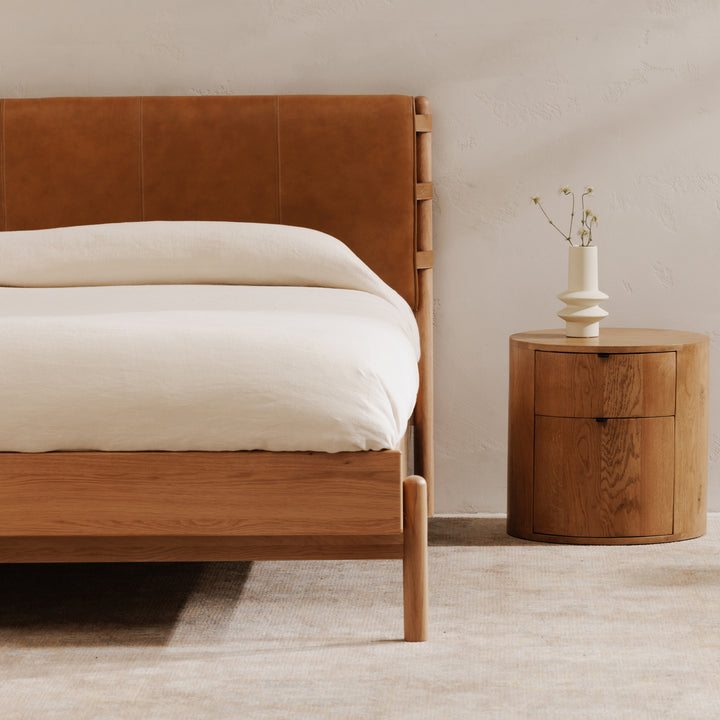 Modern Luxury Leather Queen Bed Frame