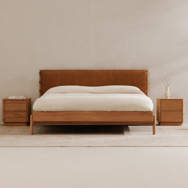 Modern Luxury Leather Queen Bed Frame