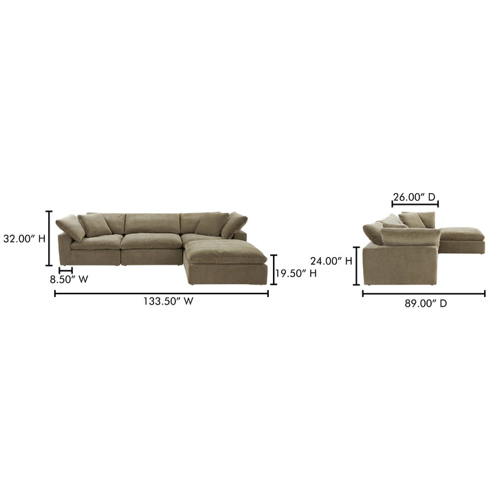 Modular Comfort Haven: Performance Technology Suede Sectional