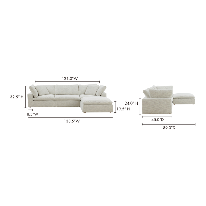 Modular Comfort Haven: Performance Technology Suede Sectional