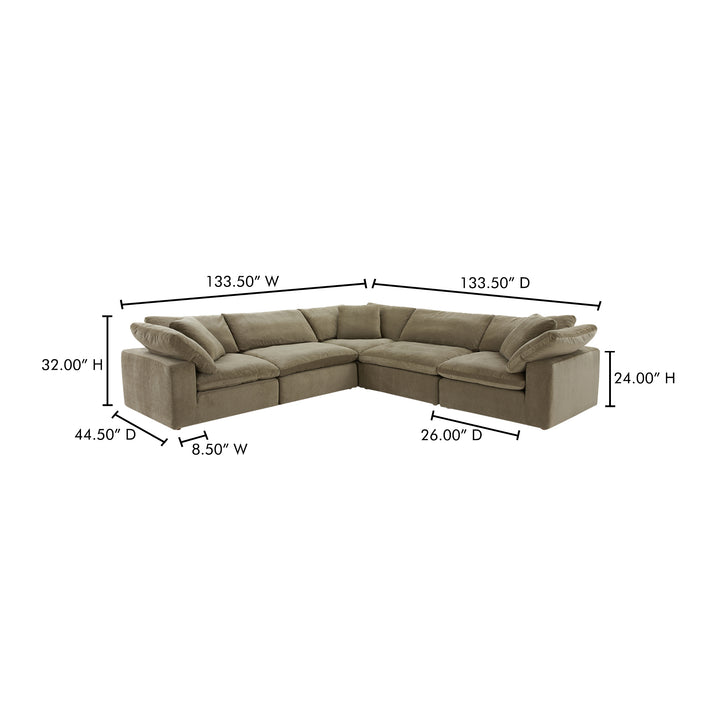 Boulder Classic L Modular Sectional - Light Grey