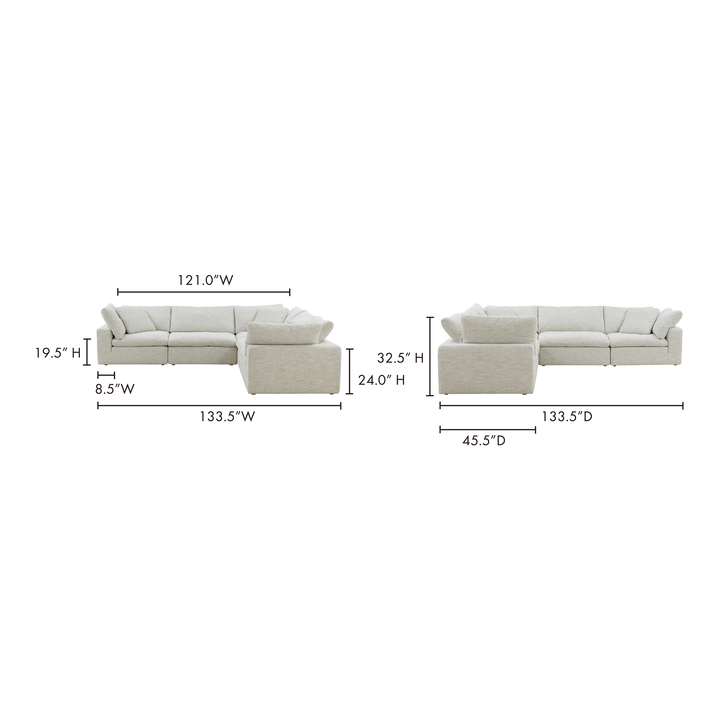 Boulder Classic L Modular Sectional - Light Grey
