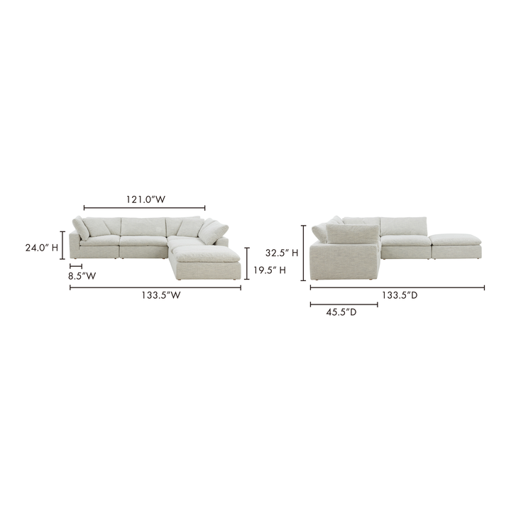 Modern Lounge Haven: Water-Resistant Modular Sofa
