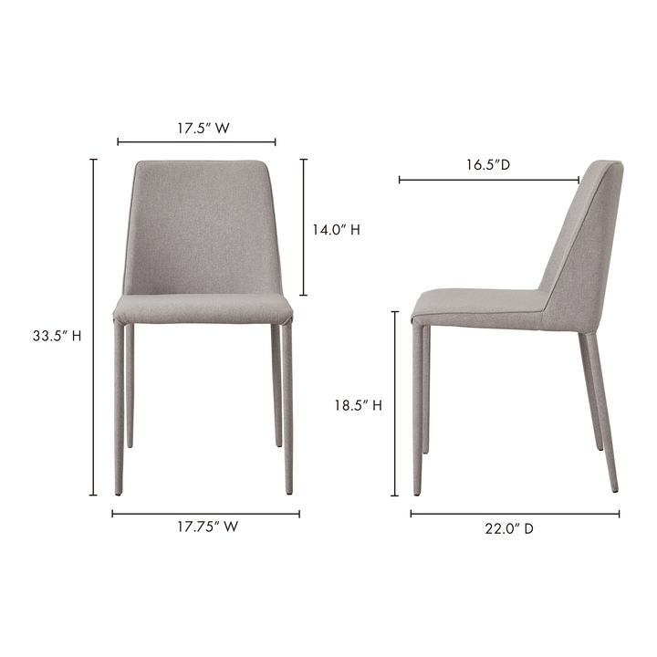 Timeless Contemporary Square Dining Chairs - Set of Two