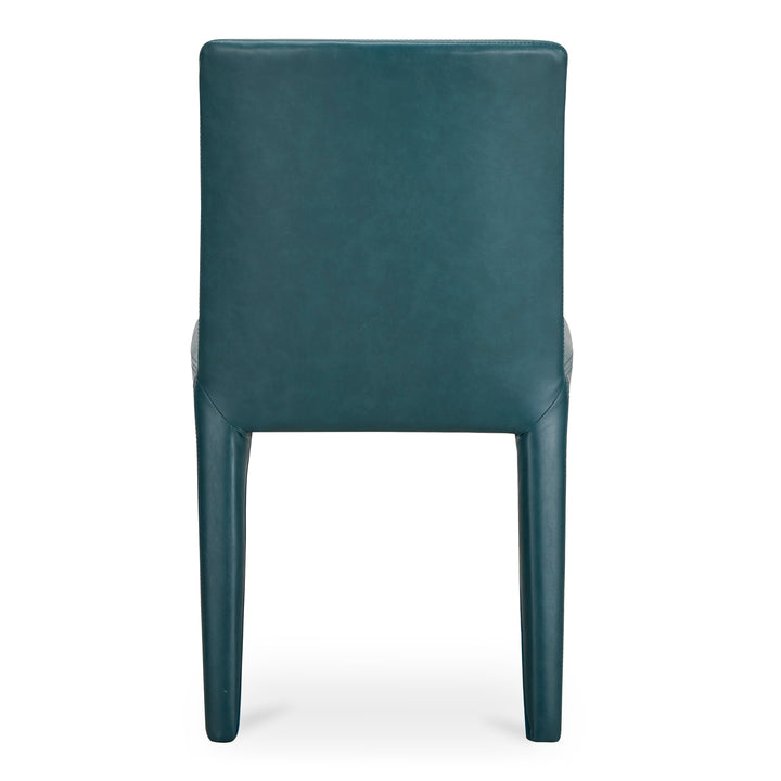 Sophisticated Pair of Vegan Leather Dining Chairs with Rounded Corners