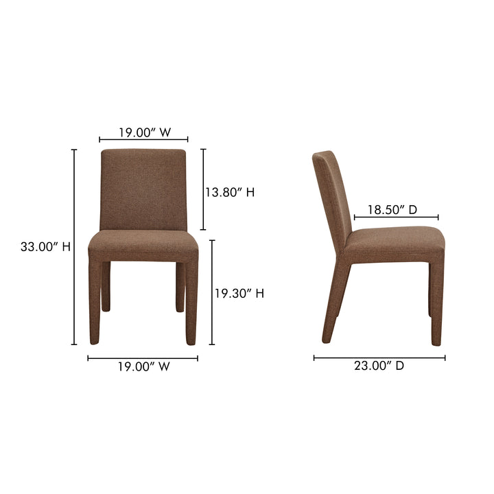 Sleek Squared Dining Duo: Comfortable Upholstered Chairs