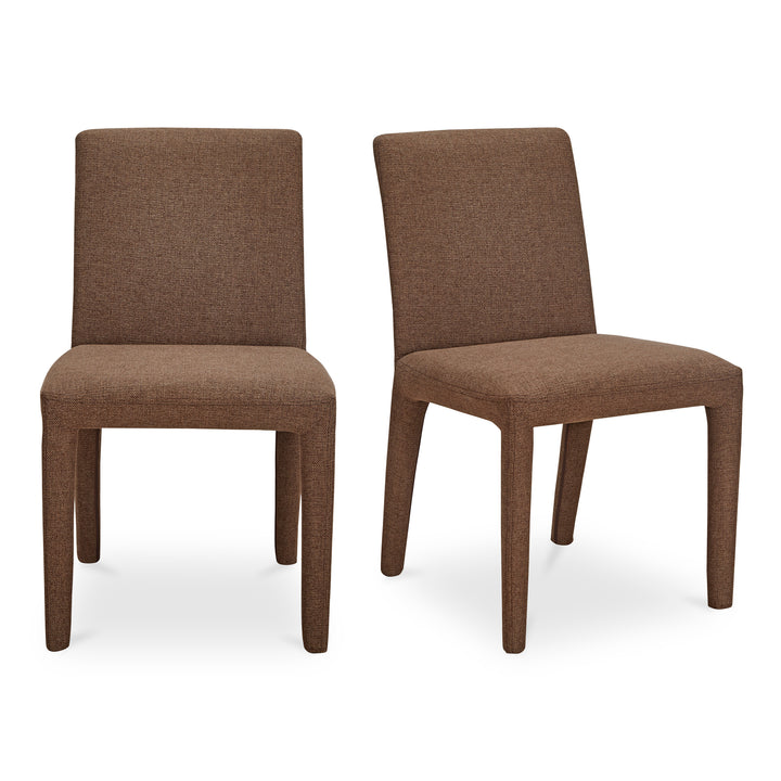 Sleek Squared Dining Duo: Comfortable Upholstered Chairs