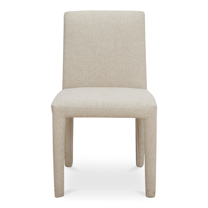 Sleek Squared Dining Duo: Comfortable Upholstered Chairs