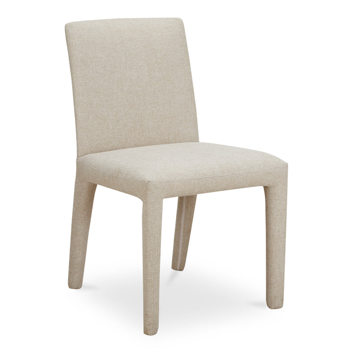 Sleek Squared Dining Duo: Comfortable Upholstered Chairs