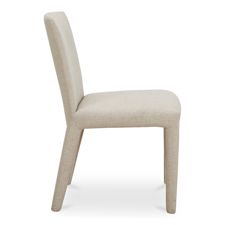 Sleek Squared Dining Duo: Comfortable Upholstered Chairs