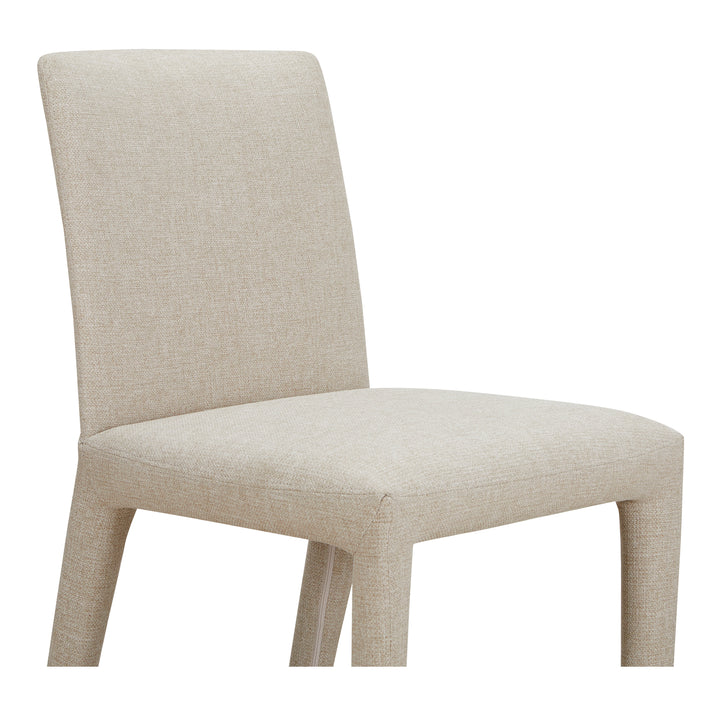 Sleek Squared Dining Duo: Comfortable Upholstered Chairs