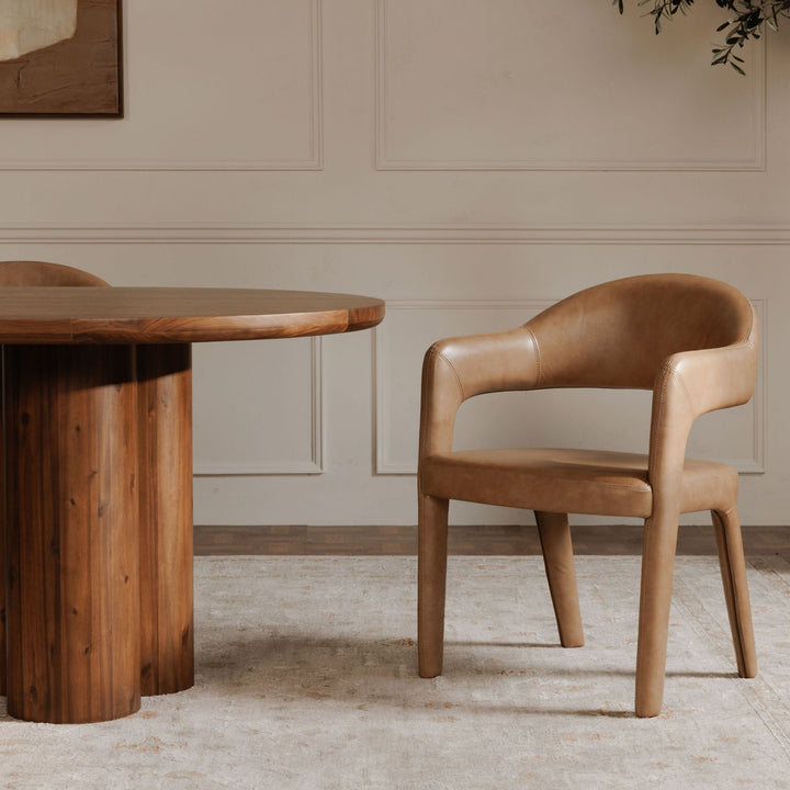 Elegant Open-Barrel Dining Chair
