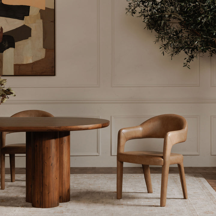 Elegant Open-Barrel Dining Chair