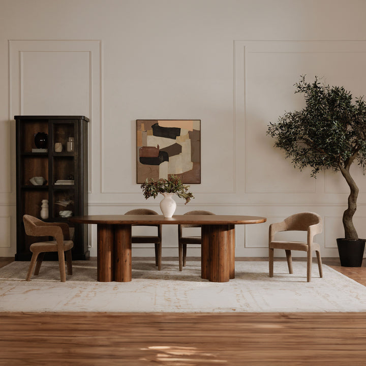 Elegant Open-Barrel Dining Chair