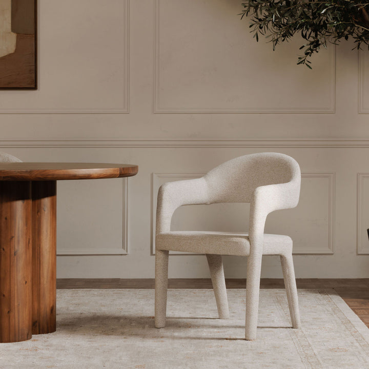 Elegant Open-Barrel Dining Chair