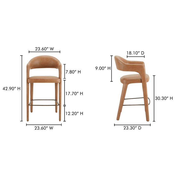 Elegant Open-Back Swivel Bar Stool