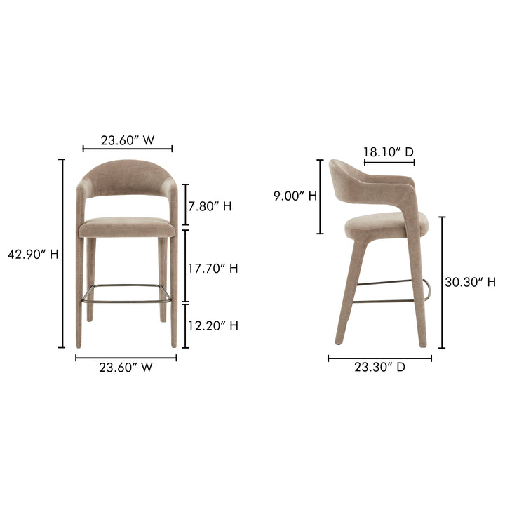 Elegant Open-Back Swivel Bar Stool
