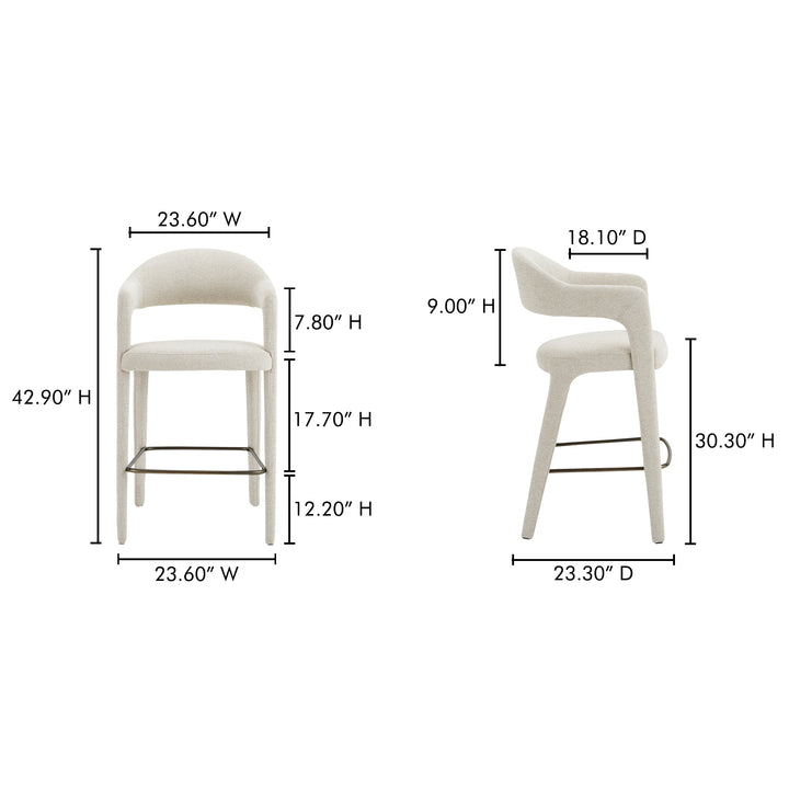 Elegant Open-Back Swivel Bar Stool