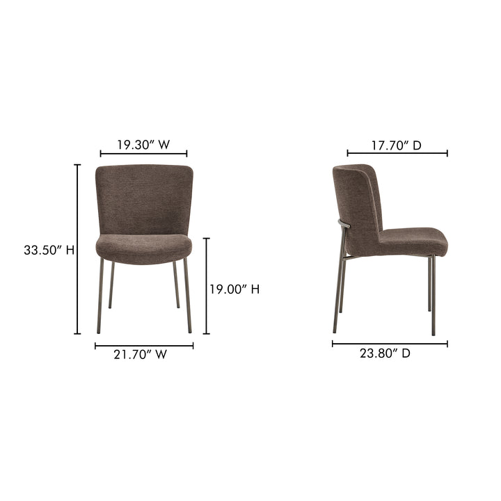 Sophisticated Duo: Slim Metal Dining Chairs