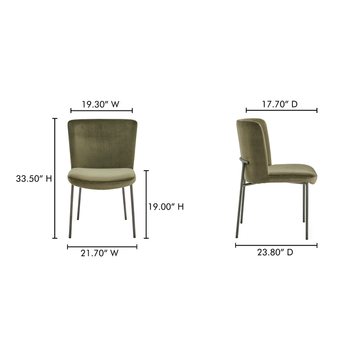 Sophisticated Duo: Slim Metal Dining Chairs